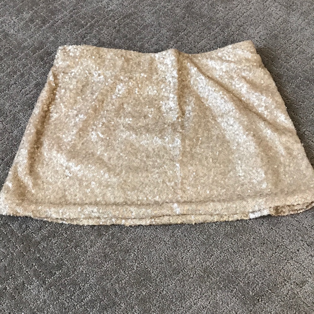 Gold sequined miniskirt